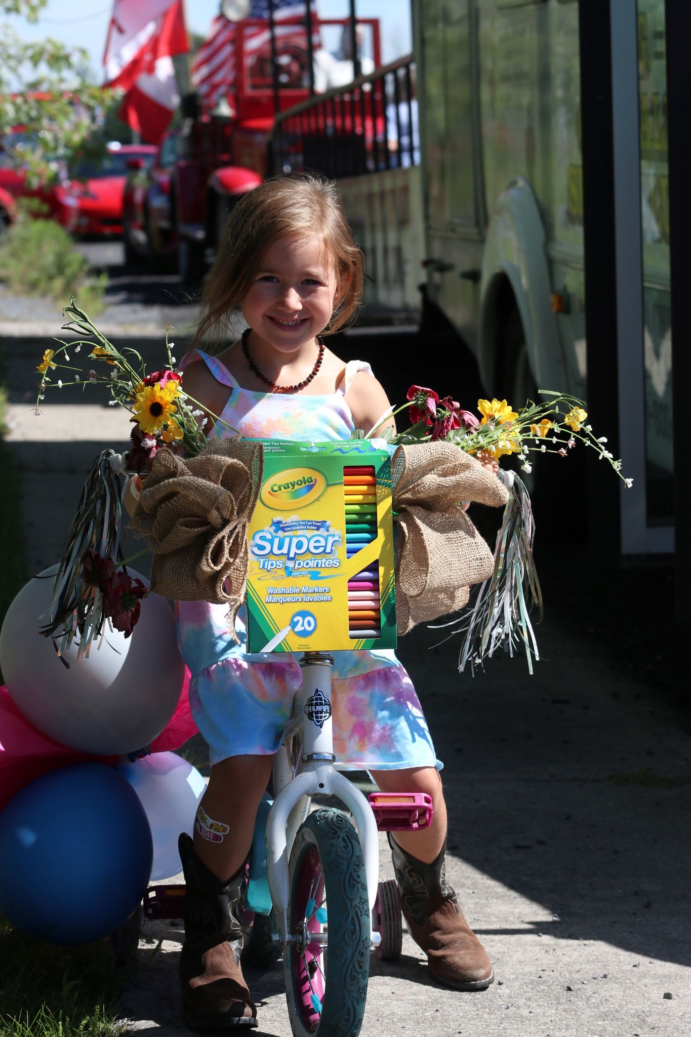 Young girl on bike at Stormont County Fair Parade<br />
