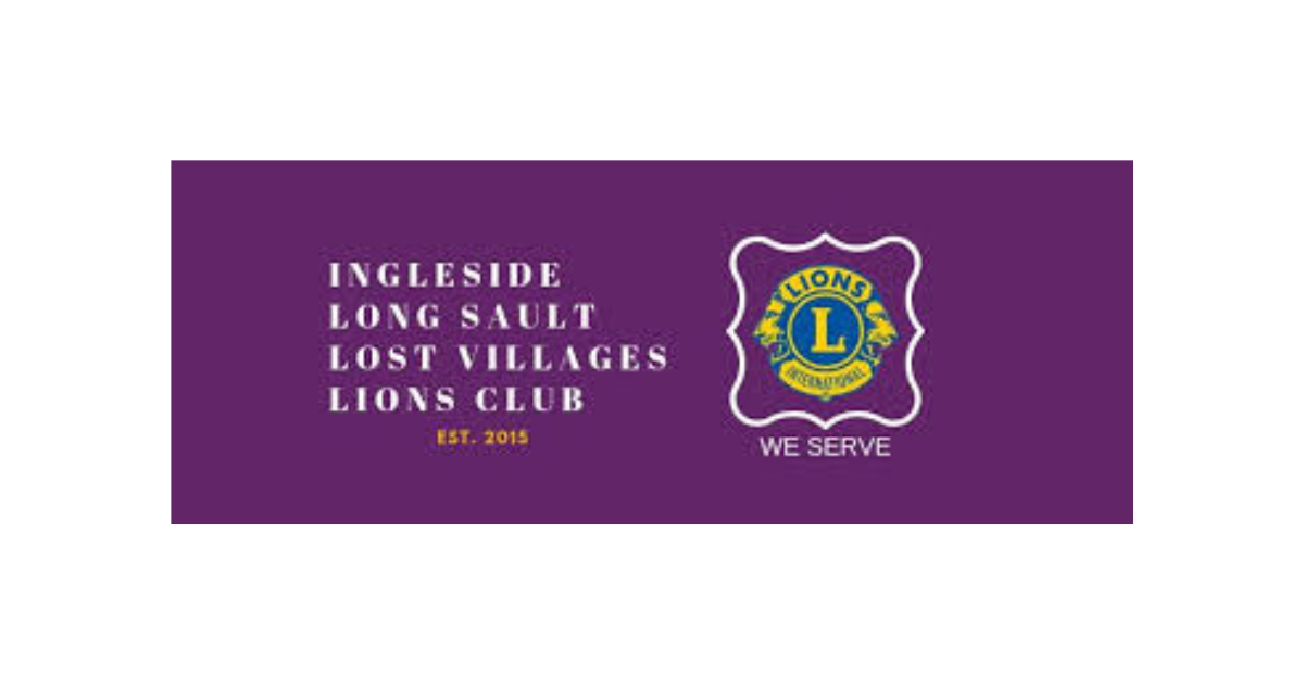 Lost Village's Lions Club logo on purple background