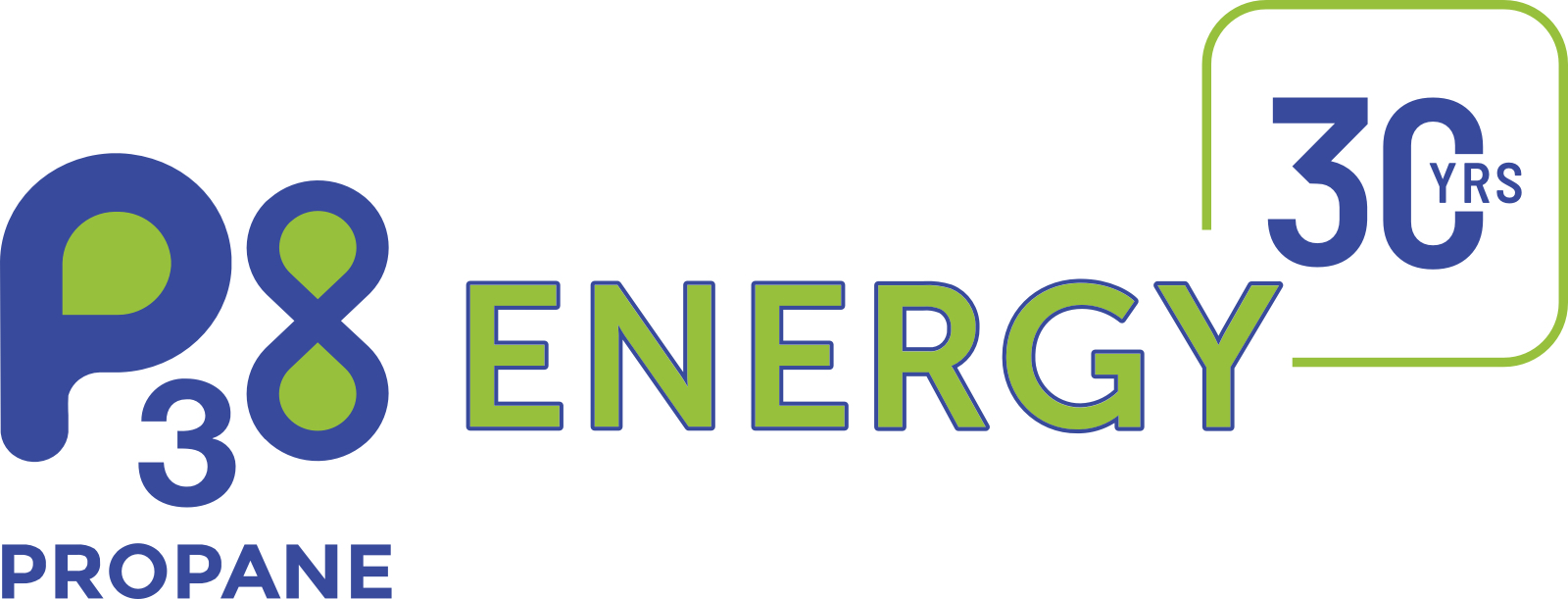 P38 Propane Energy Celebrating 30 years logo